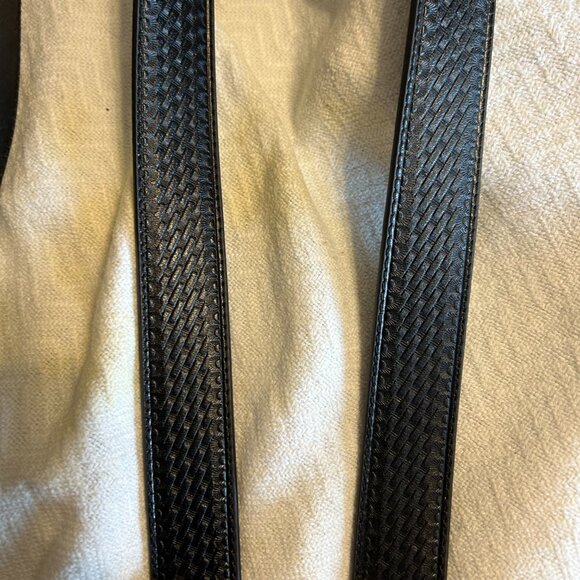 Nocona Black and Silver Suspenders with Metal Clips - Picture 3 of 5